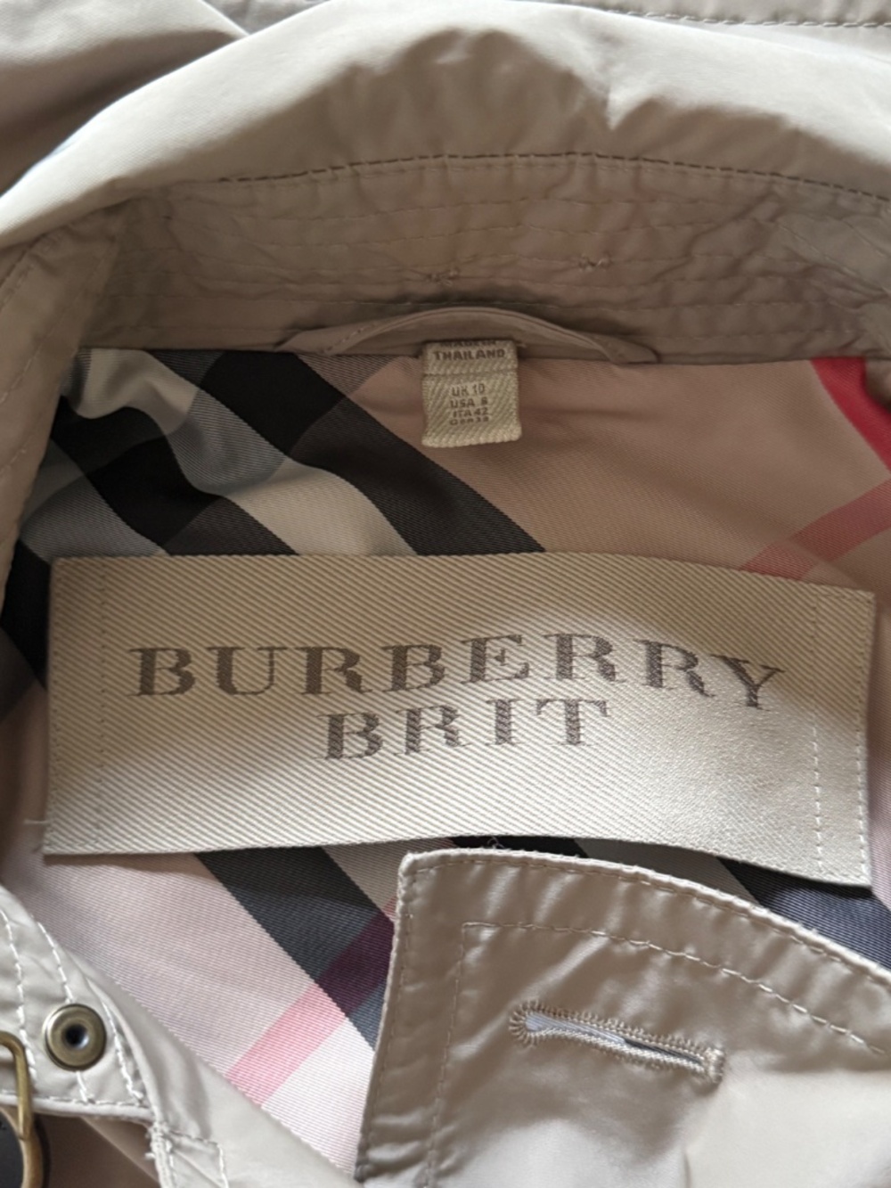 Burberry Brit Taffeta Hooded Trench Coat - Picture 3 of 5